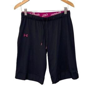 Under Armour Womens All Season Gear Shorts Active Stretch Athletic Black Size SM